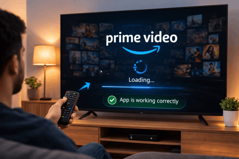 Prime Video activation screen on smart TV with internet connection