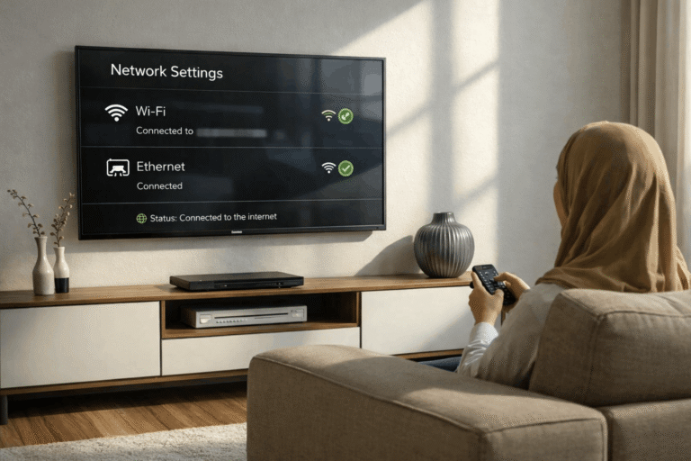 Check internet connection in smart TV network settings
