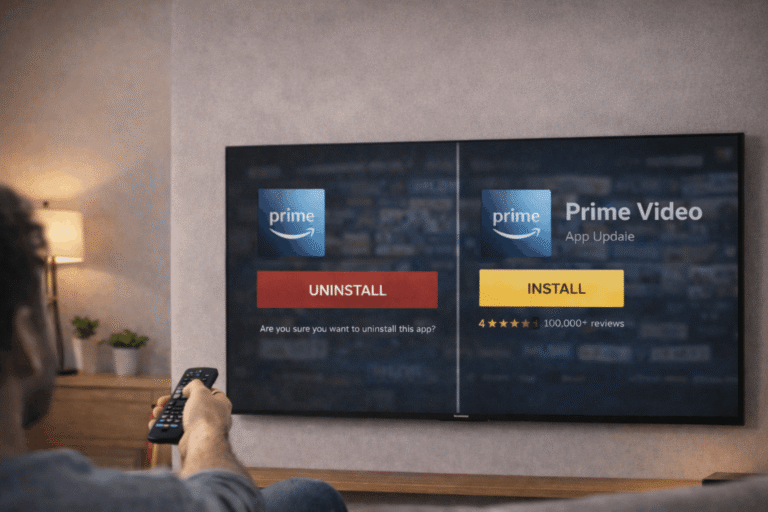 reinstall Amazon Prime Video app on smart TV to fix sign in issues