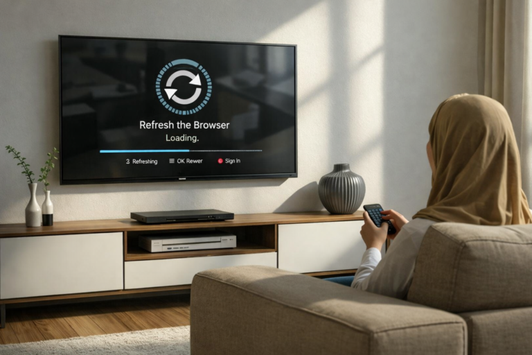 Refresh the browser on smart TV to fix loading issue