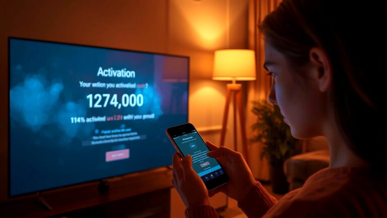 Amazon MyTV activation code displayed on Smart TV while user signs in to Prime Video using a mobile phone